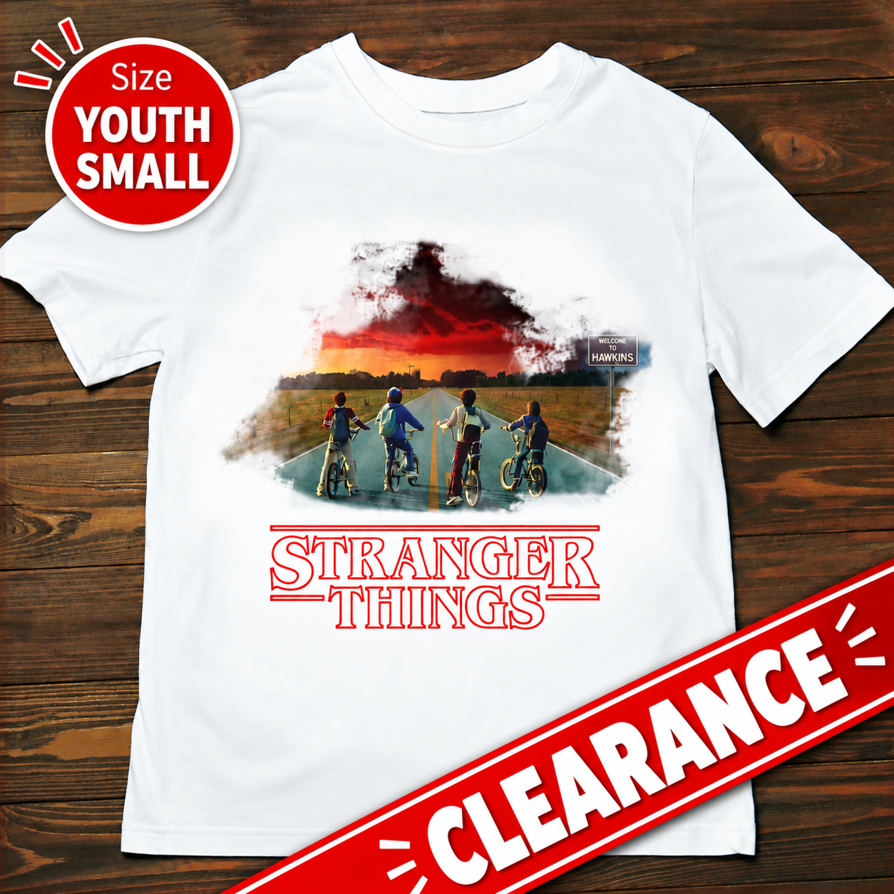 Stranger Things Watercolour T-shirt- Youth Small